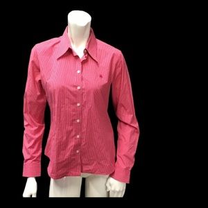 Lilly Pulitzer Raspberry Long Sleeve Button Shirt